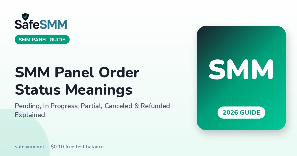 SMM Panel Order Status Meanings